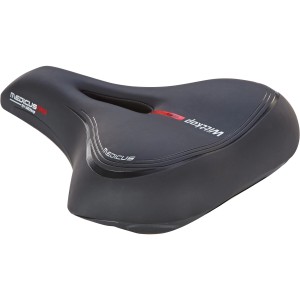 Schwarzer Wittkop Medicus Twin Fahrradsattel für City- und Tourenräder mit Gel-Einlage.