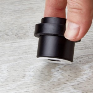 SOTECH 2er Set Türstopper STOPPER Ø36 mm H 32 mm Schwarz Matt Bodenmontage Selbstklebend Stockschraube