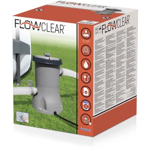 Bestway Flowclear Filterpumpe 2.006 l/h im Karton, für sauberes Poolwasser.