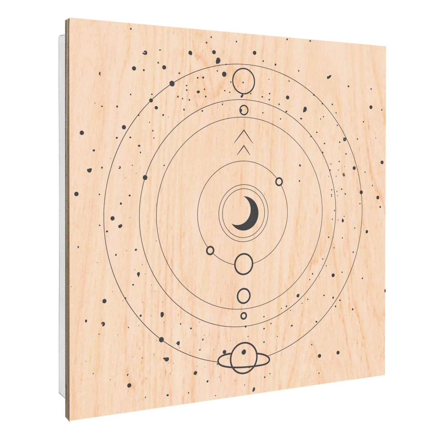 Banjado Großer Schlüsselbox Holz 30x30cm Weiß Scharnier Rechts 50 Haken Sch günstig online kaufen