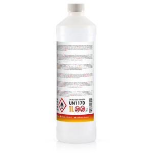 Flasche Flambiol Bioethanol 96,6% Premium, 6 x 1l für Ethanol-Tischkamin.