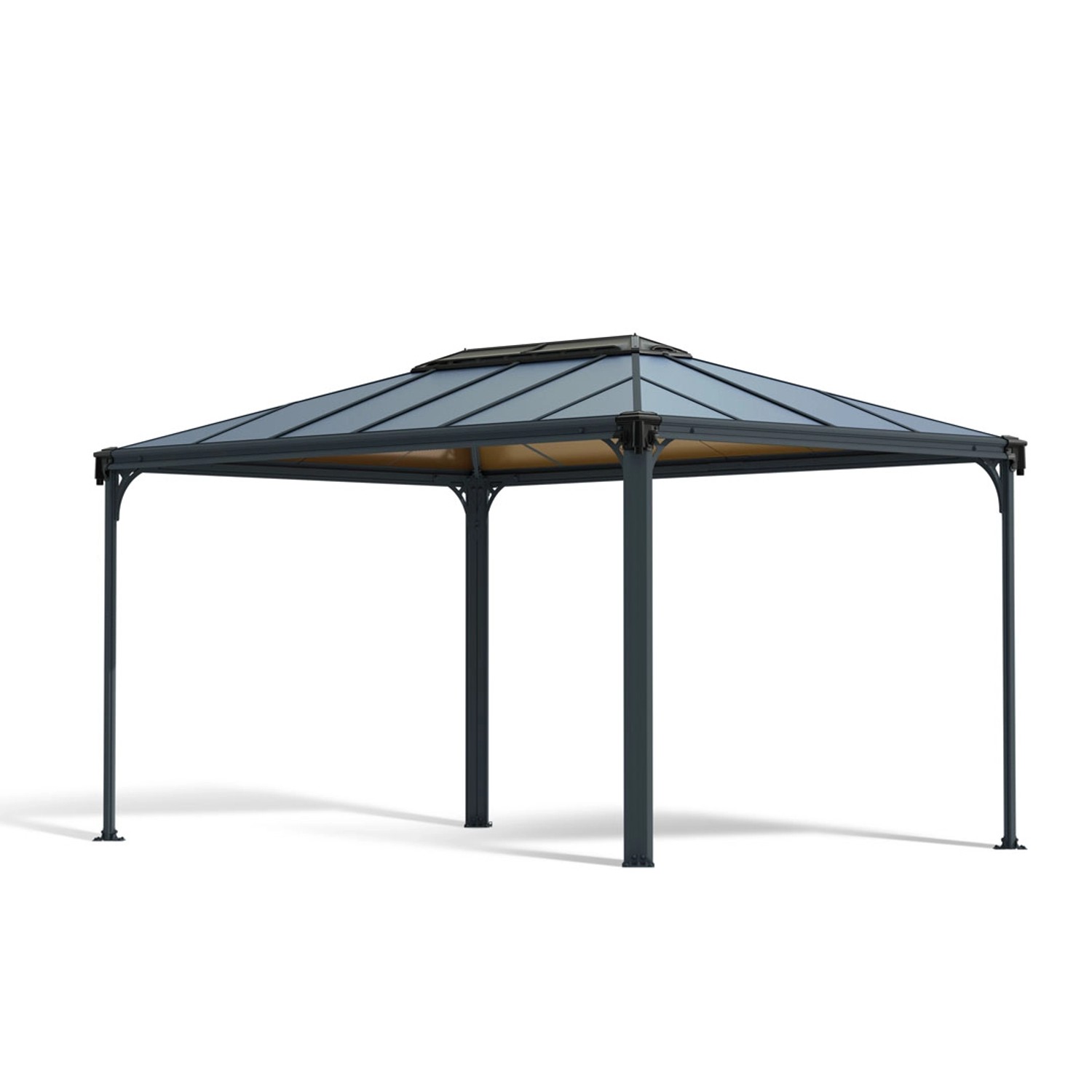 Palram - Canopia Gartenpavillon Martinique 3 x 4.3 Anthrazit günstig online kaufen