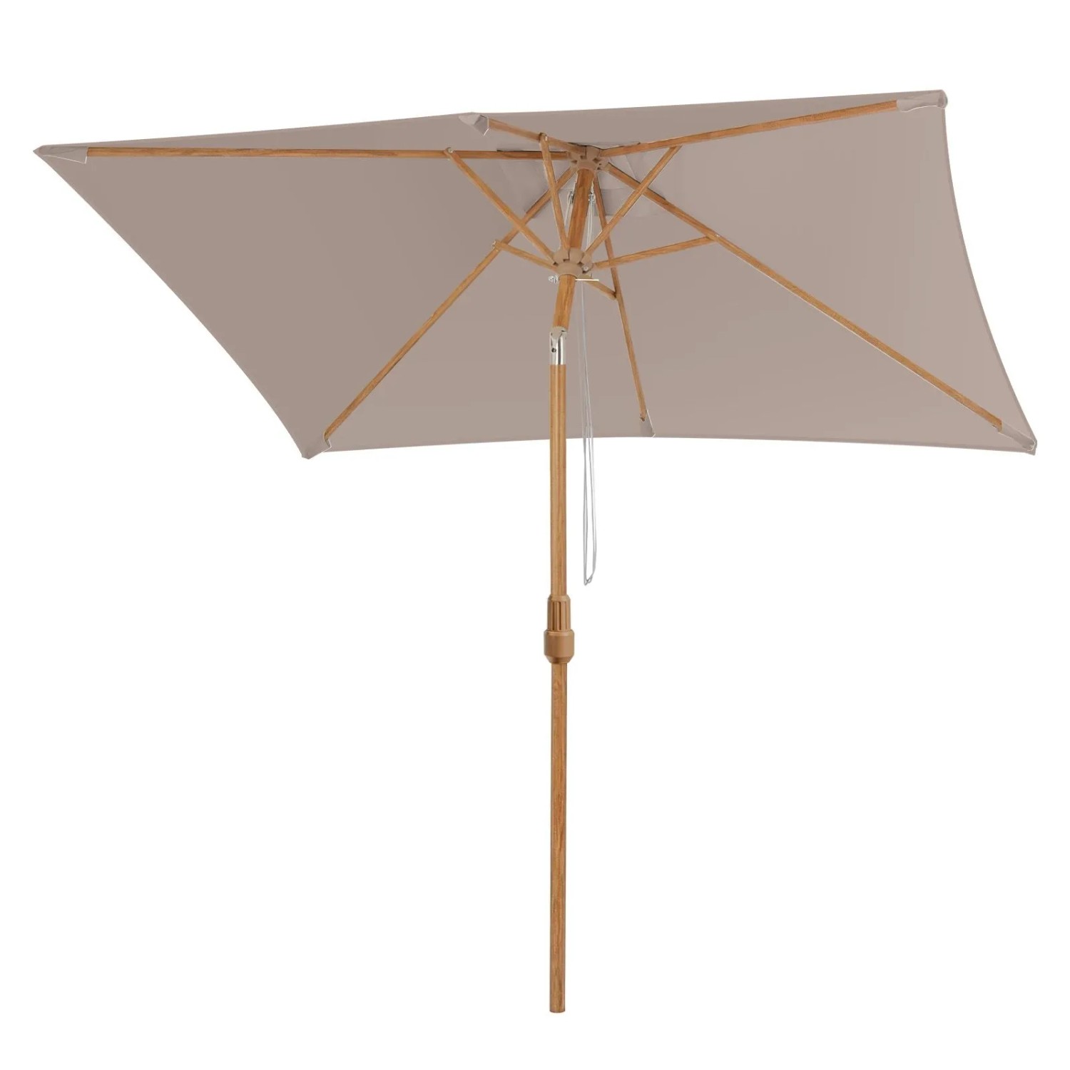 Sekey Sonnenschirm 300 x 200 cm Holzoptik Knickbar UPF 50 Gartenschirm Garten Terrasse