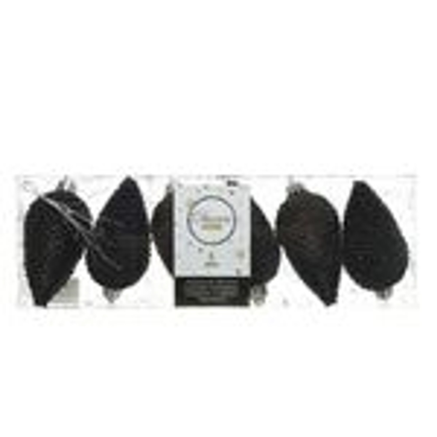 Kaemingk Christbaumschmuck Zapfen Bruchfest  4,5 cm H 8 cm 6 Stueck Schwarz