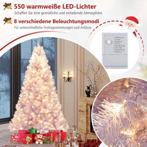 Costway Künstlicher Weihnachtsbaum Tannenbaum Lavendelviolett 225cm