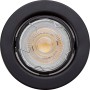 Schwarze LED-Einbauleuchte (3er-Set) aus Metall, warmweißes Licht. Ideal für Deckenmontage.