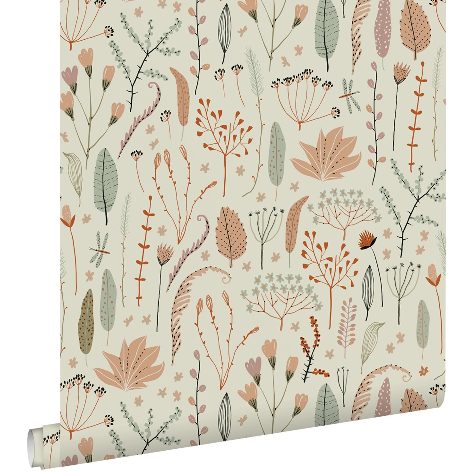 ESTAhome Tapete Feldblumen Graublau 50 x 900 cm günstig online kaufen