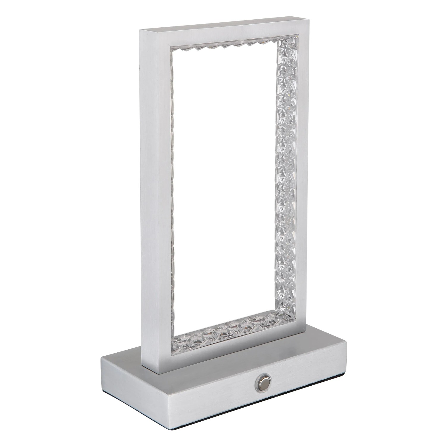Moderne LED-Tischleuchte Samega aus Aluminium, matt. Dekoleuchte für den Außenbereich mit Touchdimmer.