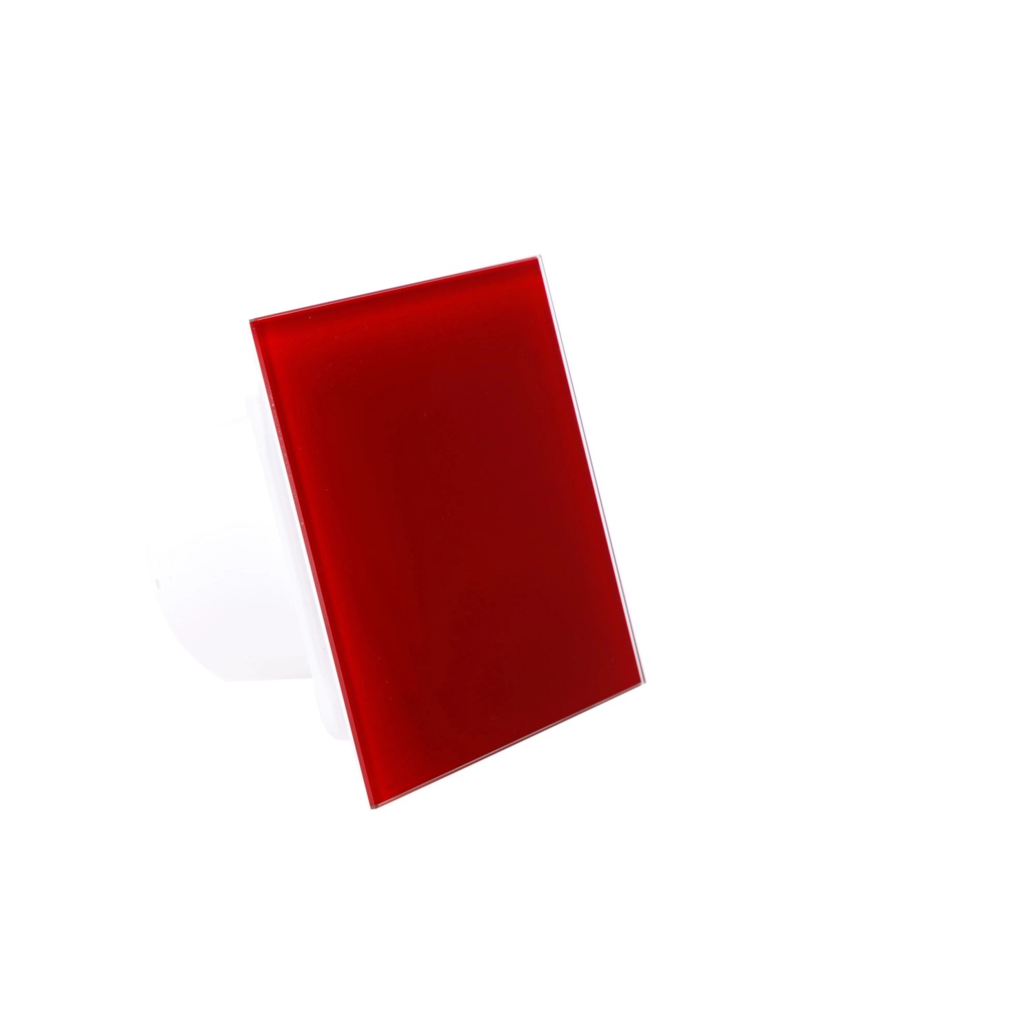 AWENTA Kleinraumventilator mit roter Glasabdeckung. Wandventilator für Bad & WC.
