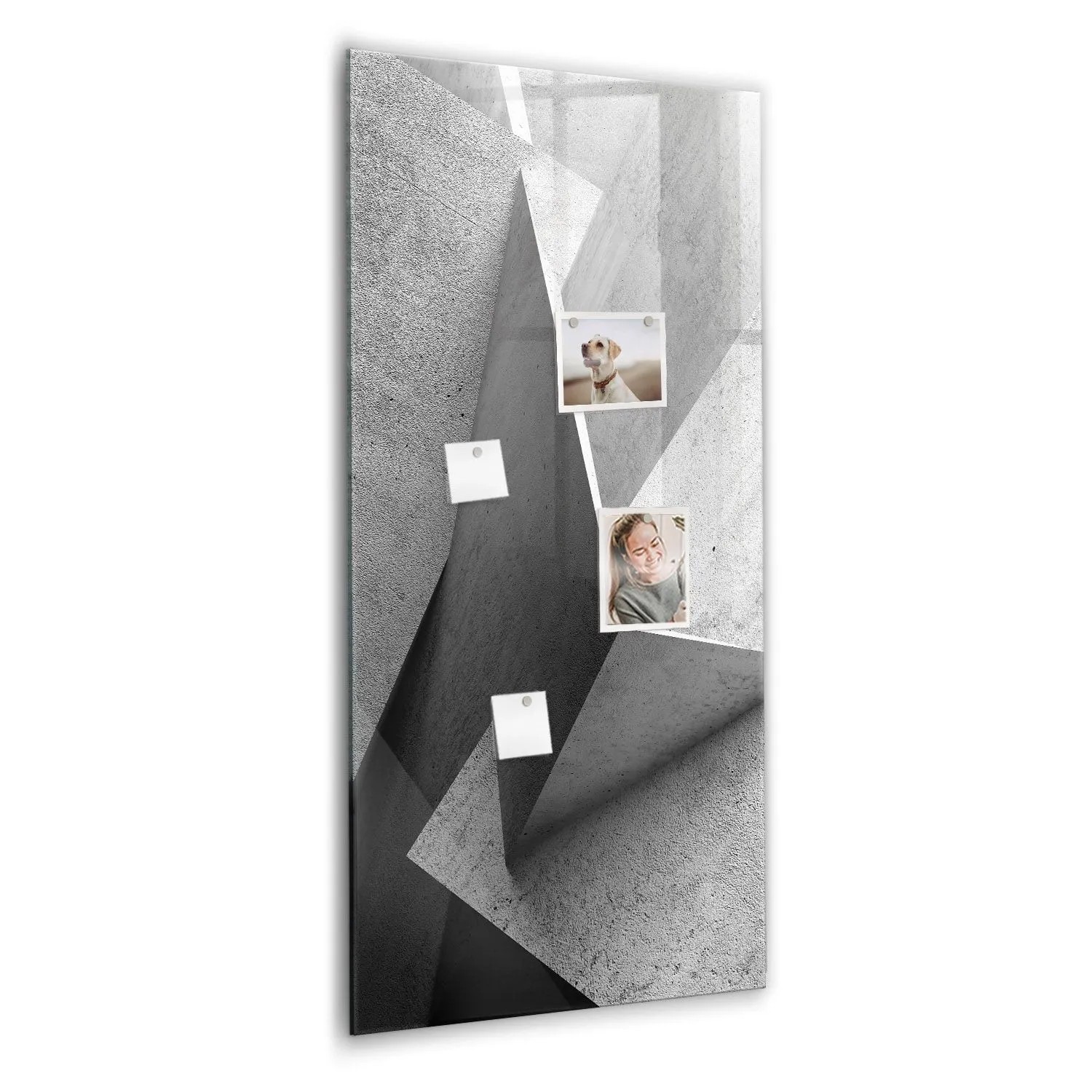 Tulup Schreib Magnettafel Geometrische Abstraktion 60x120 cm Magnettafel Wohnzimmer Glas Schwarzer Marker Magnettafel Flur Glas