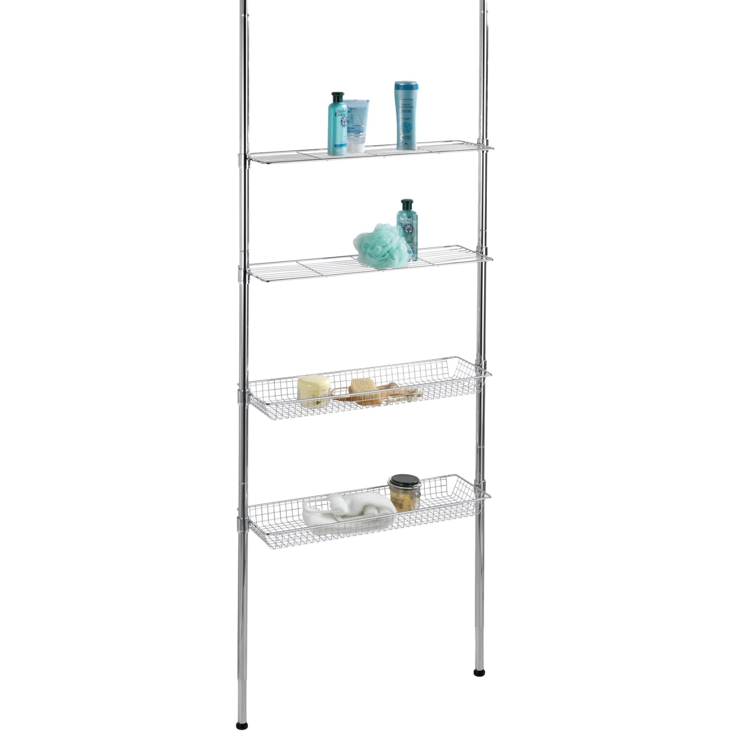 Wenko Teleskopregal Ellera Chrom 65 - 285 cm x 71 cm x 20 cm