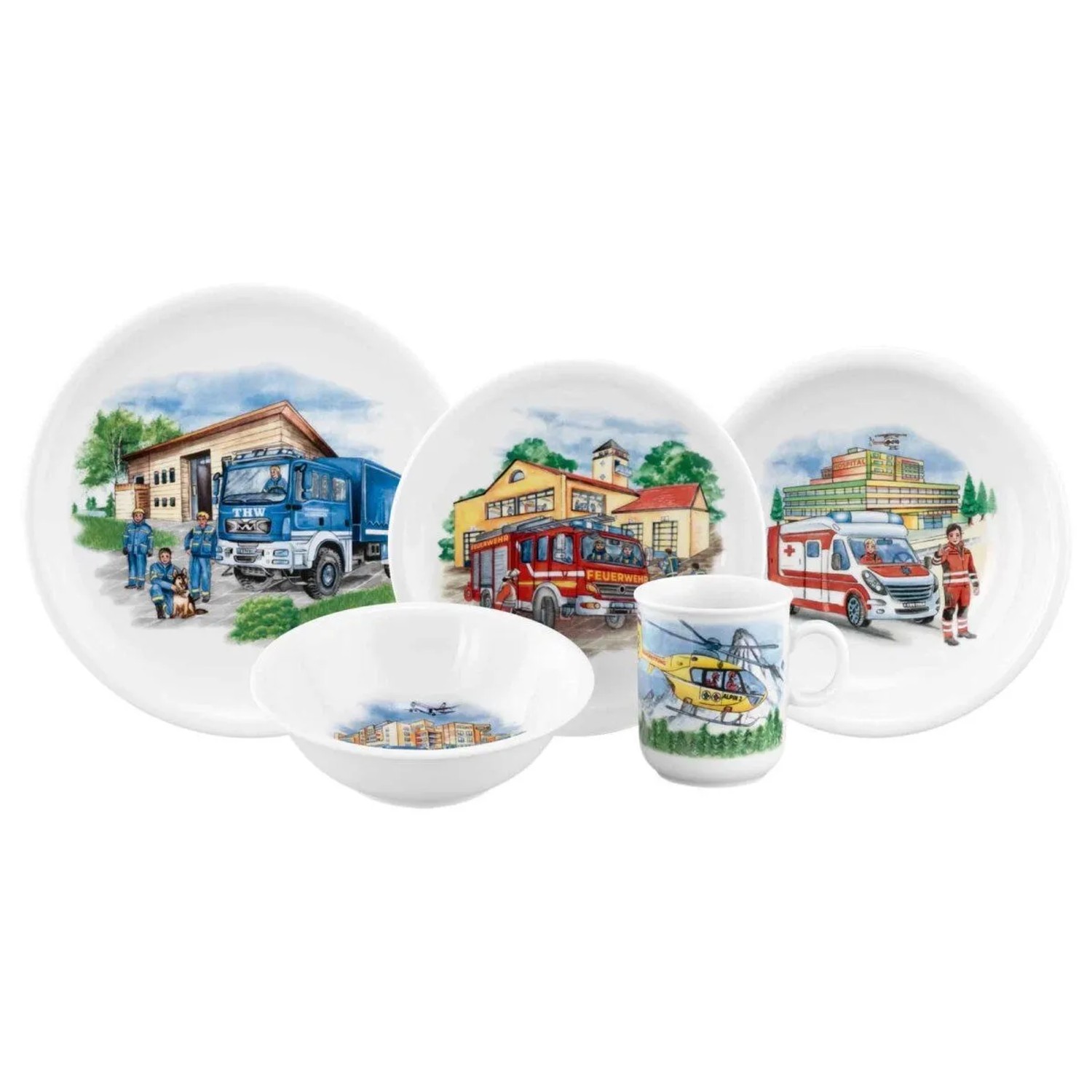 Seltmann Weiden Compact Kindergeschirr Set 5-teilig Blaulicht