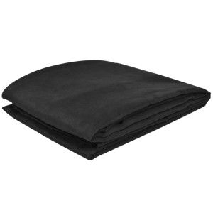 Anthrazitfarbene vidaXL Sofahusse aus Microsuede, gefaltet.
