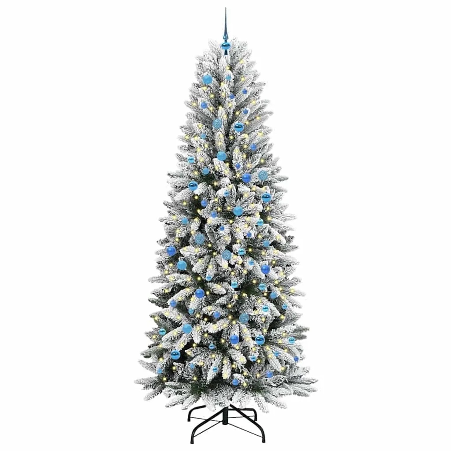 vidaXL Künstlicher Weihnachtsbaum mit 300 LEDs Weiß 93 x 93 x 240 cm 3396076