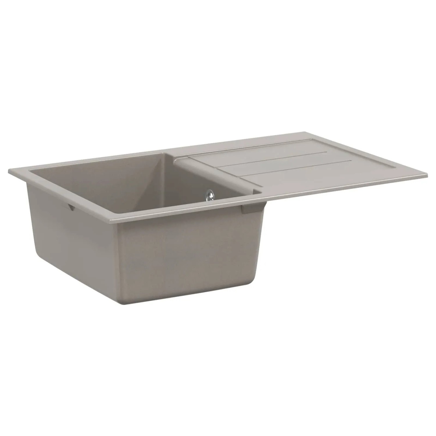 vidaXL Waschbecken Grau 780 x 500 mm 80% Quarz und 20% Harz 42028393