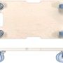 Wagner Transporthilfe 1325 mit Holzbrett und blauen Rollen, Tragkraft 250 kg.