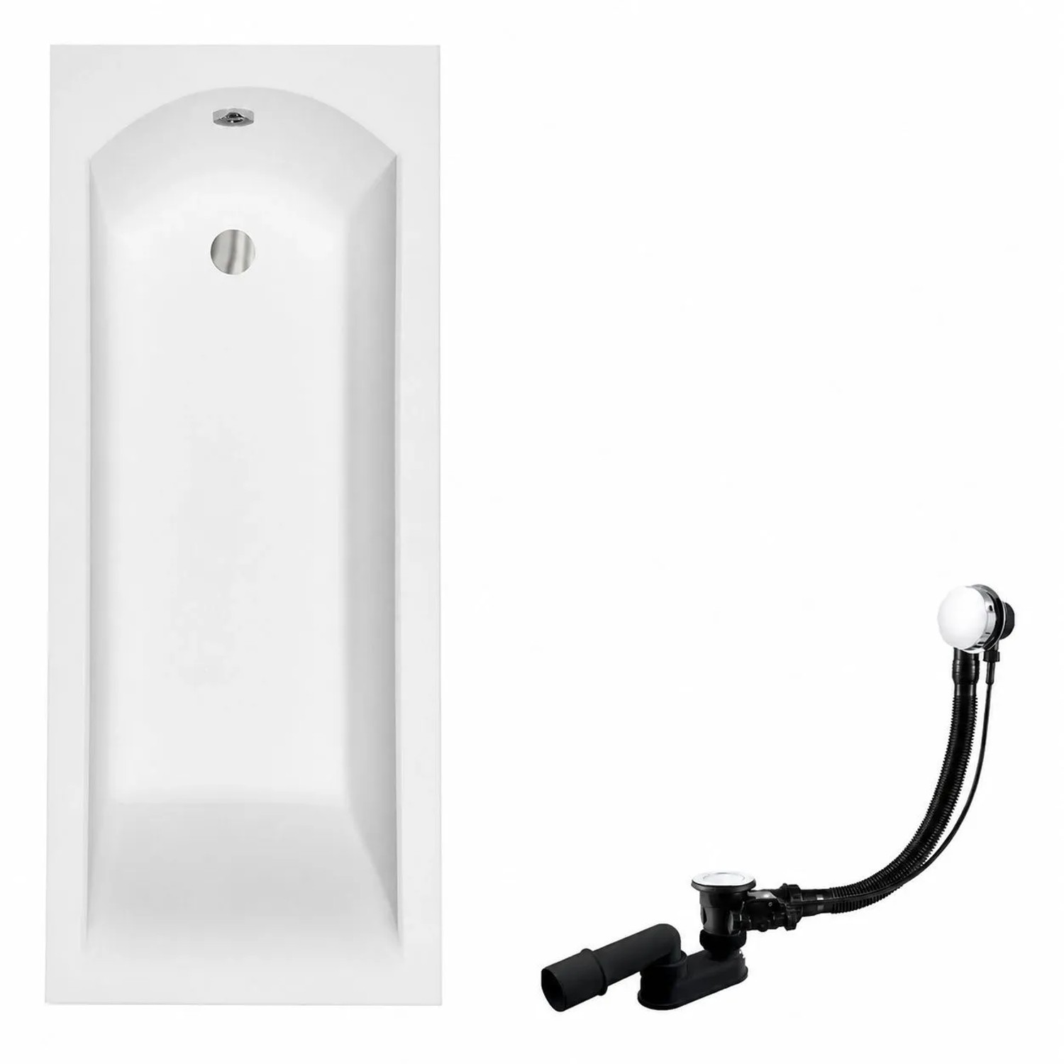 KOLMAN Badewanne Rechteck 150 x 70 Cm Mit Wannenträger Inkl. Ablauf Und Füße