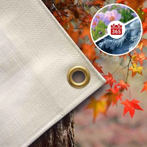 Boni-Shop Abdeckplane 280 G/M  5x8m 40m Weiß Wasserdicht Reissfest