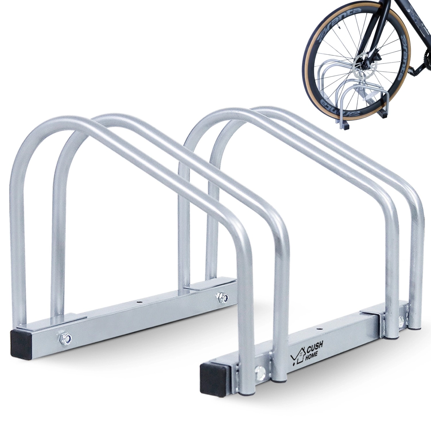 CCLIFE Fahrradständer Boden für 2 Fahrräder mit Reifenbreiten bis 65mm günstig online kaufen