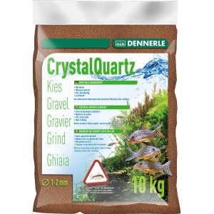 Dennerle Aquarien Kristall-Quarzkies, rehbraun, 1-2 mm, 10 kg Sack. Bodengrund für Aquarien.