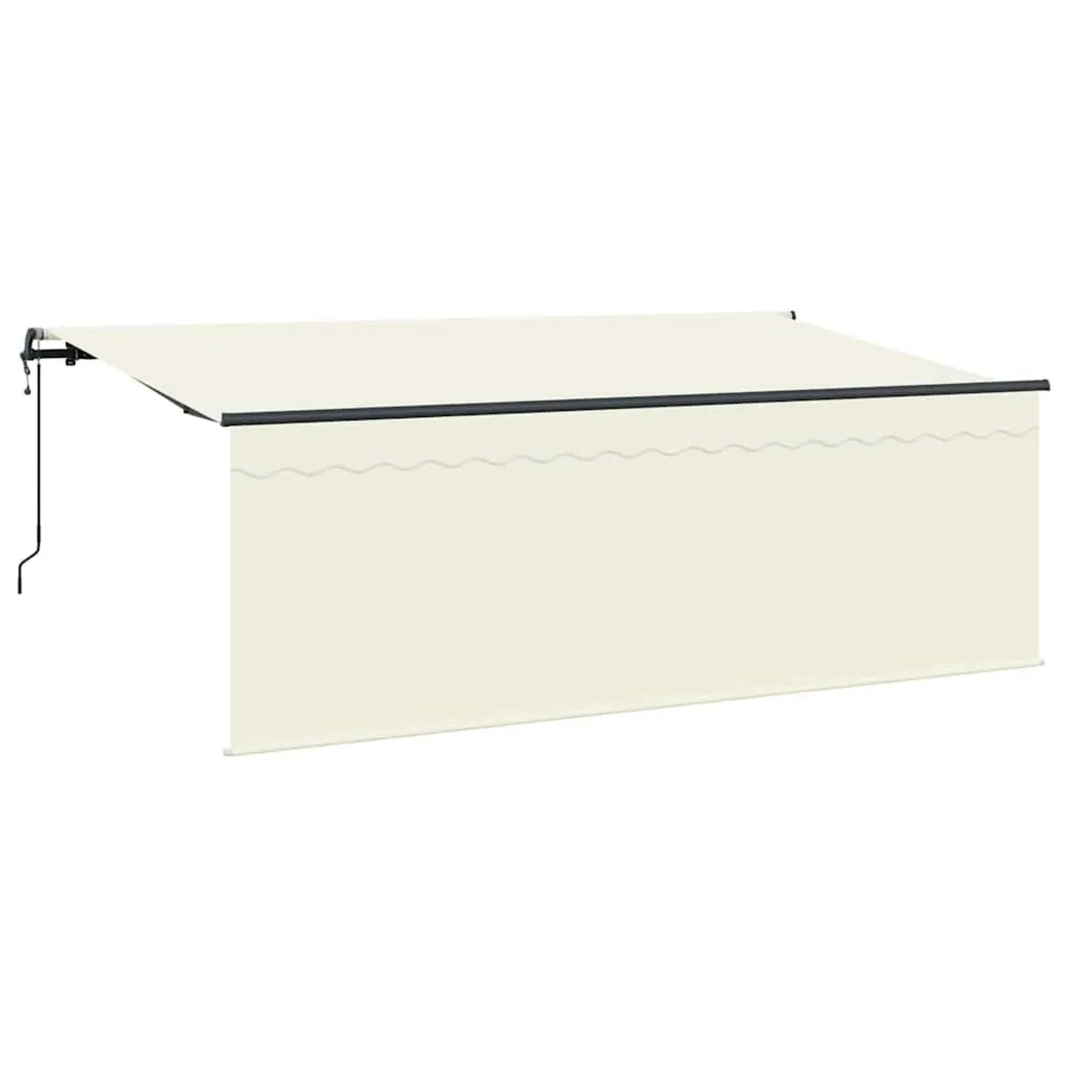 vidaXL Einziehbare Markise Creme 350 x 200 cm Polyester und Aluminium 3329642