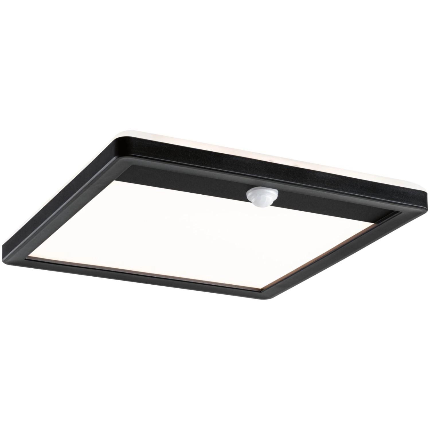 Paulmann LED-Outdoor-Leuchte Lamina eckig 230 V mit PIR-Sensor Schwarz