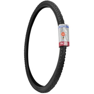 Schwarzer Fischer Trekking Fahrradreifen, 28 Zoll, pannensicher, Profil 42-622 mm.
