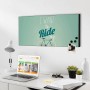 Banjado Magnettafel 78x37cm mit Fahrrad-Motiv als Wanddekoration.