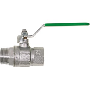 Trinkwasserkugelhahn mit Innen- und Außengewinde, DVGW-zertifiziert.