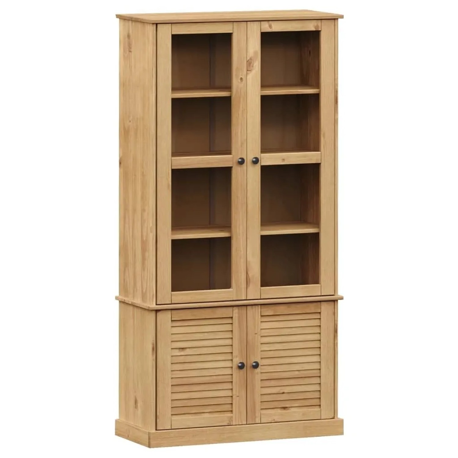 vidaXL Vitrine VIGO 85x35x170 cm Massivholz Kiefer 353193