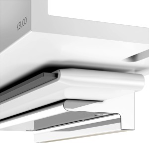 Keuco Reva Duschablage in Weiß-Matt mit Glasabzieher, abnehmbar und zur Wandmontage im Badezimmer.