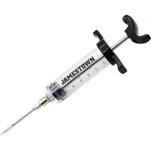 Jamestown Marinierspritze aus Kunststoff mit Edelstahl-Kanüle für Grillmarinaden.