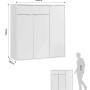 Weißer mokebo Schuhschrank 'Concierge' mit zwei Türen, 109 cm breit, ideal als Flurschrank oder Sideboard.