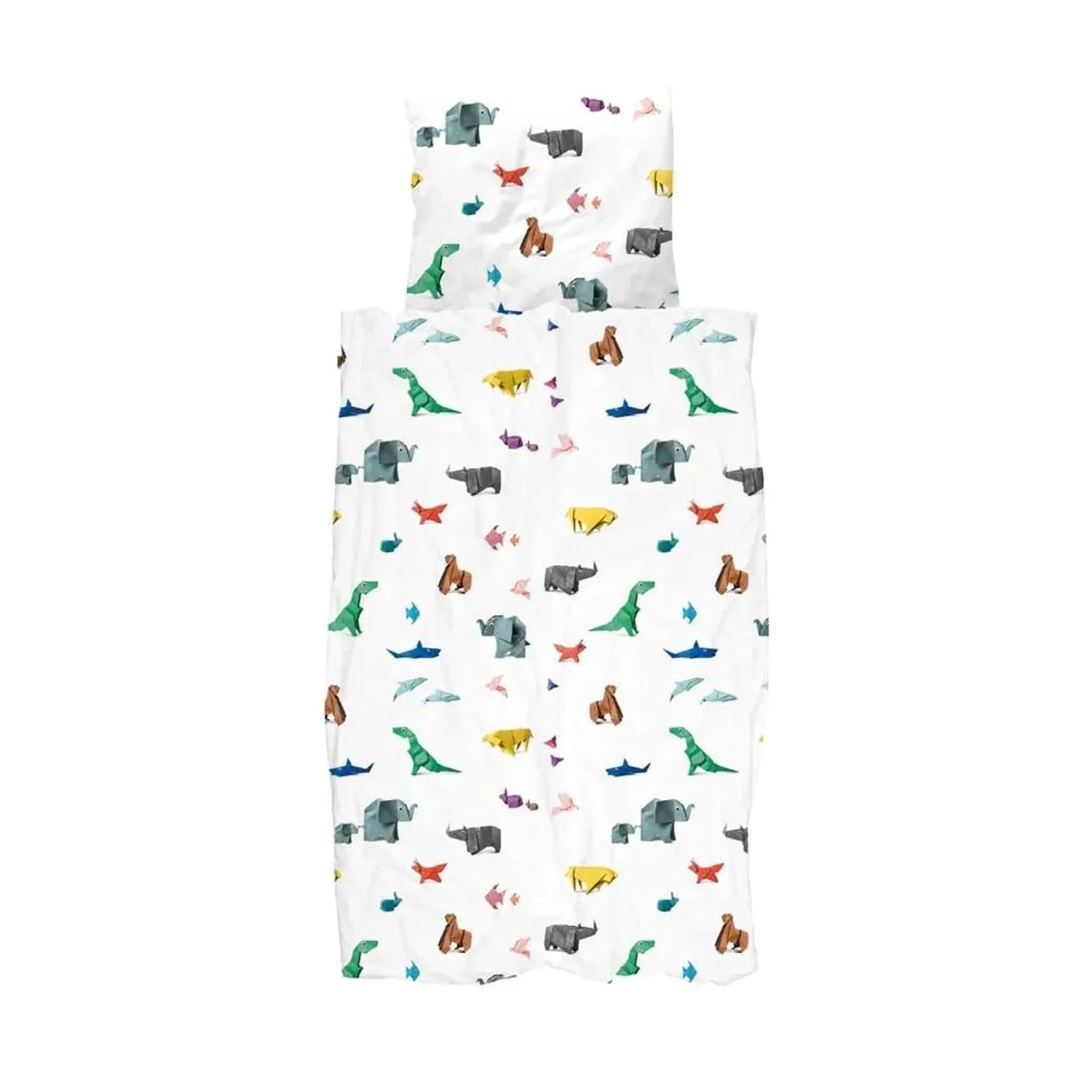Snurk Bettwäsche Origami Zootiere 135 X 200 cm aus Baumwolle