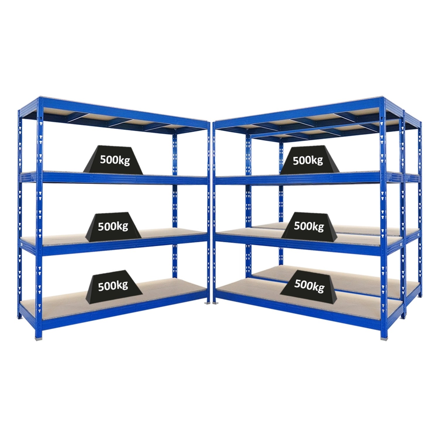 PROREGAL Mega Deal 3x Profi Schwerlastregal Rhino HxBxT 200x200x60cm 4 Span günstig online kaufen