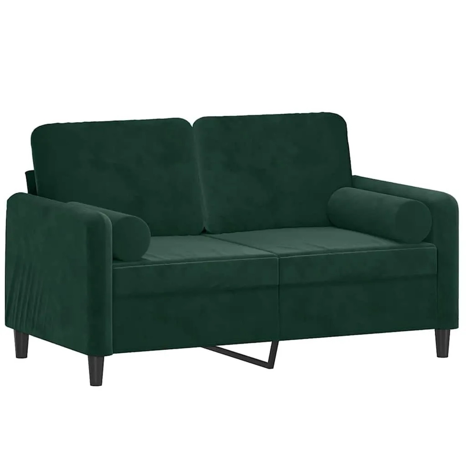 vidaXL 2-Sitzer-Sofa mit Zierkissen Dunkelgrün 120 cm Samt 3200873 günstig online kaufen