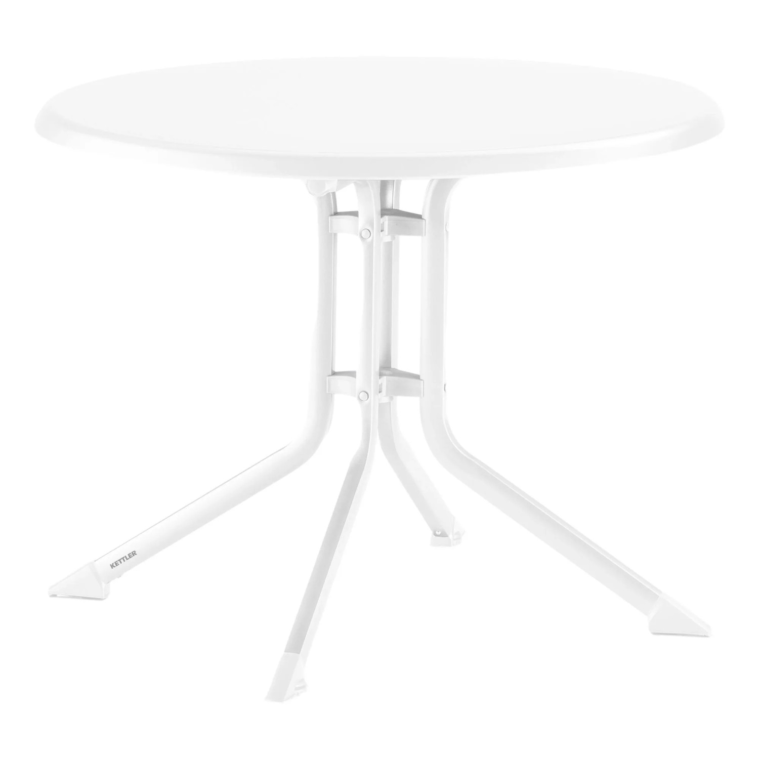 Kettler Klapptisch BOULEVARD Klapptisch rund Rund Kunststoff Weiß Ø 85 cm