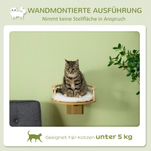 PawHut Kletterwand für Wandmontage Hängematte Ø34 x 10,5 cm
