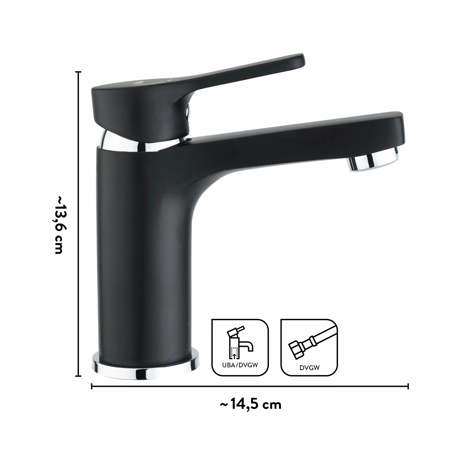 baliv Waschtischarmatur WT-5760 Schwarz Matt kaufen bei OBI