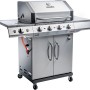 Char-Broil Gasgrill Performance PRO S 4 mit 4 Brennern, Edelstahl, mit Seitenbrenner und Unterschrank.