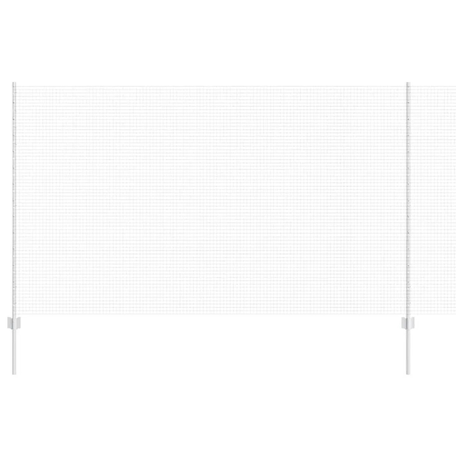 vidaXL Zaun mit Pfosten Grau 1,4 x 25 m Stahl und PVC 3336607 günstig online kaufen