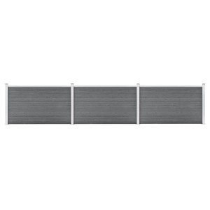 vidaXL Gartenzaun WPC 526x106 cm Grau 3053248
