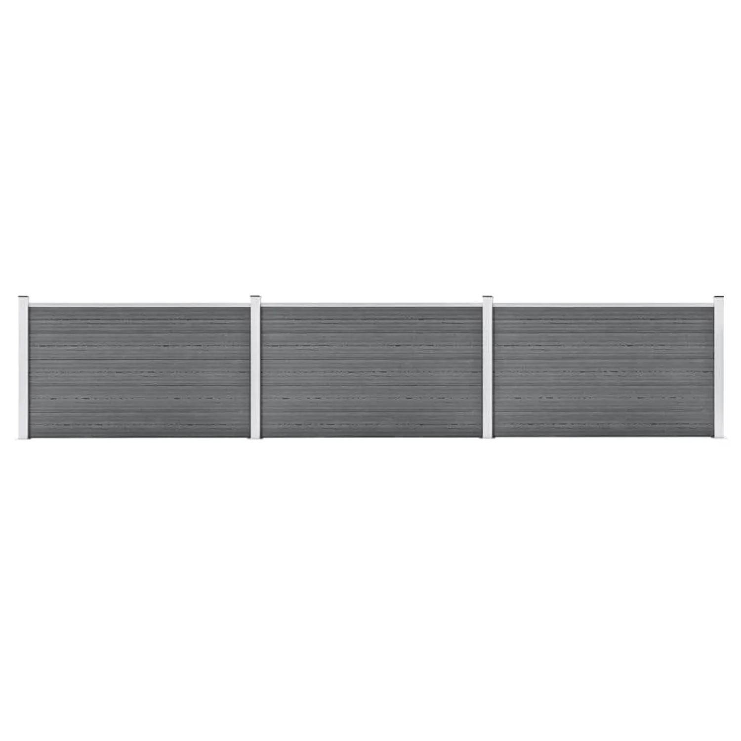 vidaXL Gartenzaun WPC 526x106 cm Grau 3053248
