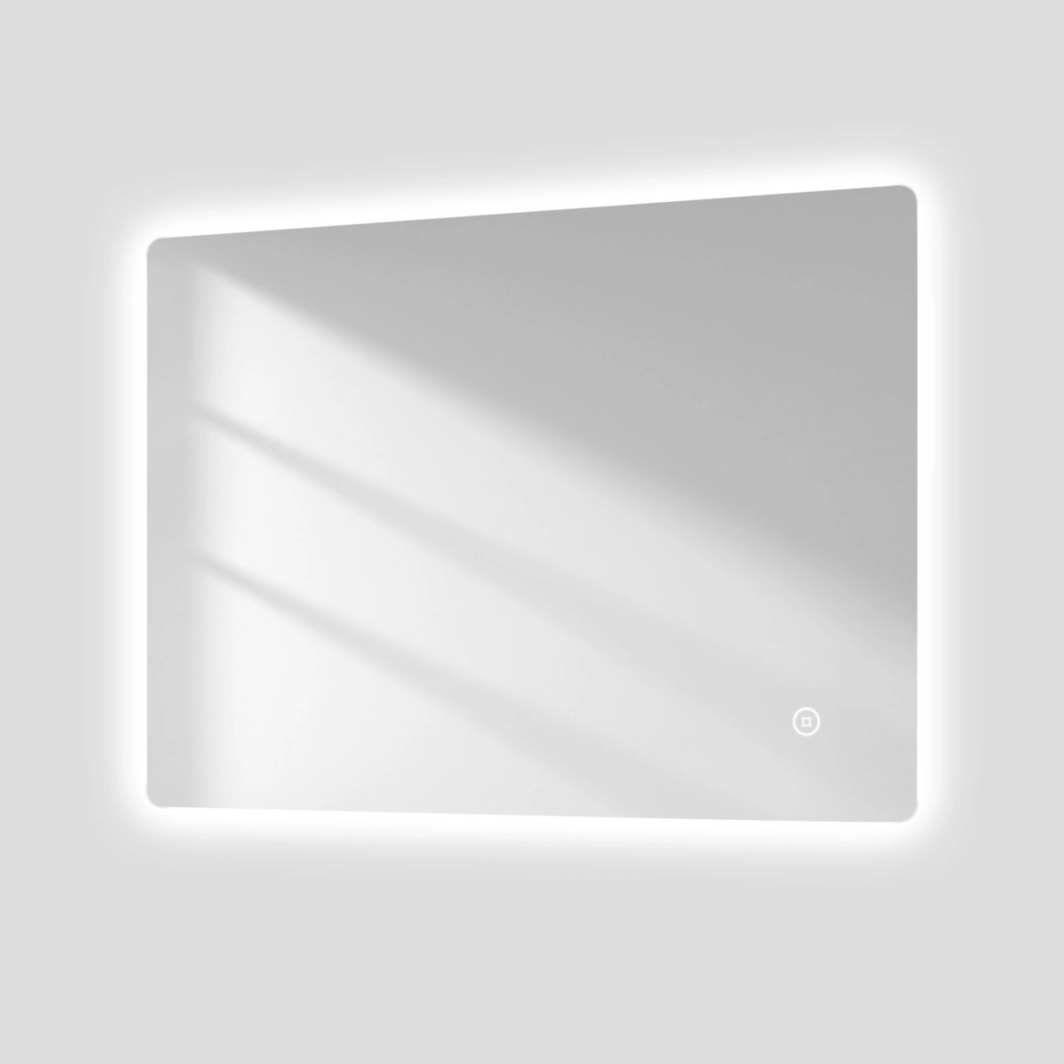 Emke Badspiegel LED mit Antibeschlag 80 x 60 cm Spiegel mit Touchschalter D günstig online kaufen