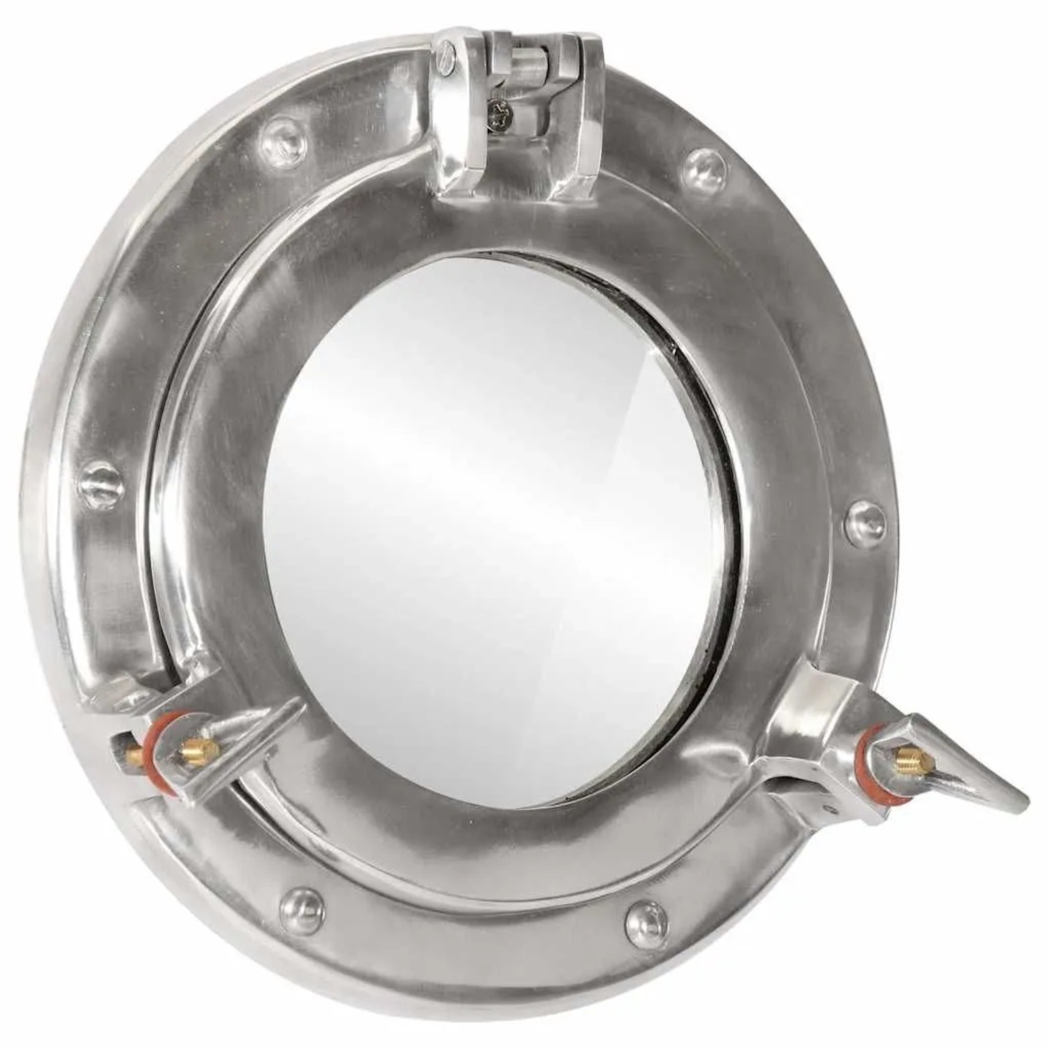 vidaXL Bullaugen-Spiegel Wandmontage Ø23 cm Aluminium und Glas 357847