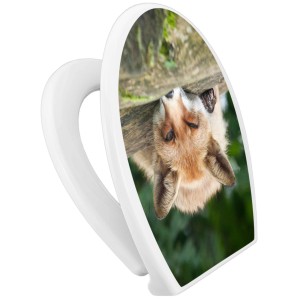 Banjado WC-Sitz Familie mit Fuchs Motiv. Klodeckel mit Absenkautomatik und Kindersitz.