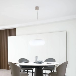 Lucande LED Smart Home Pendelleuchte Bolti 10020128 Dimmbar mit Leselampe Modern in Weiß 1-flammig Wohnzimmerleuchte