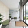 Primaflor Schmutzfangmatte Clean Creme 60x90cm im Eingangsbereich eines Büros.