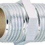 Verchromter Gewinde-Nippel aus Messing, 16,7 mm (R 3/8) für Trinkwasser- und Heizungsrohrleitungen.