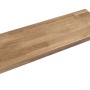 Einzelne Stufe der Dolle Mittelholmtreppe Cork aus Eiche, lackiert.